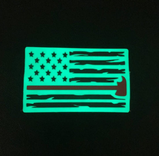 Flag Tattered With Axe