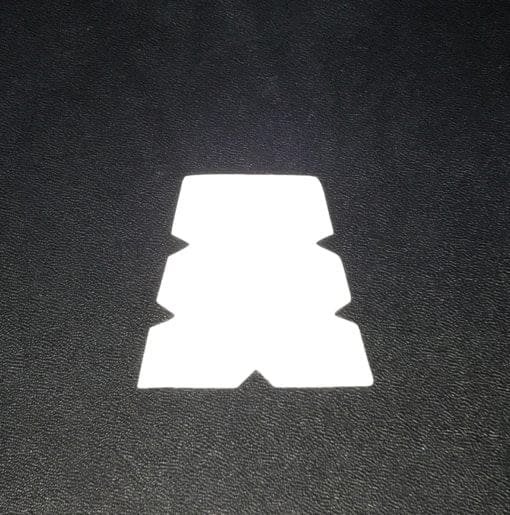 Breast Cancer Ribbon on Blacked out Tetrahedron