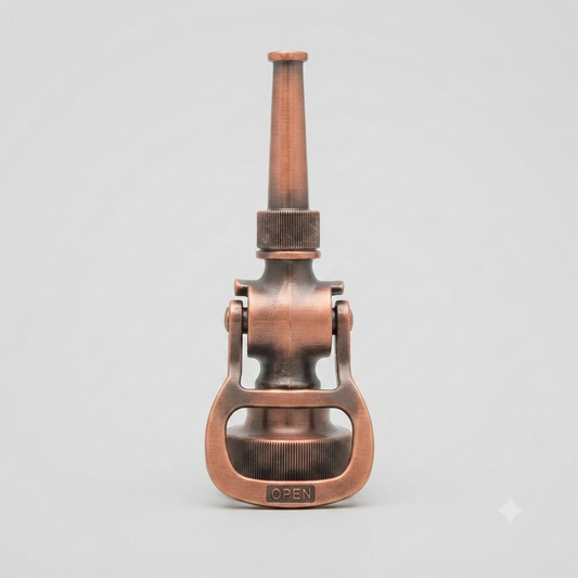 Historic Antique Fire Hose Nozzle Bottle Opener | Firefighter Bottle Opener alternate view