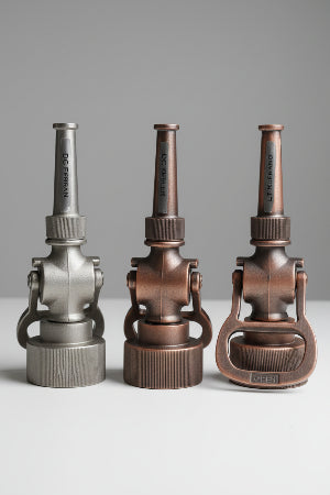 Historic Antique Fire Hose Nozzle Bottle Opener | Firefighter Bottle Opener alternate view