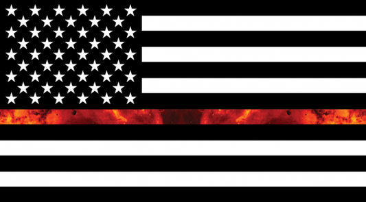 Thin Red Line Firefighter Flag