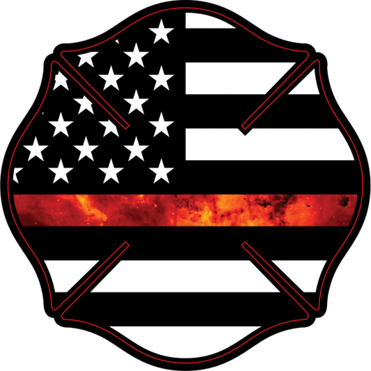 Thin Red Line Firefighter Maltese Cross