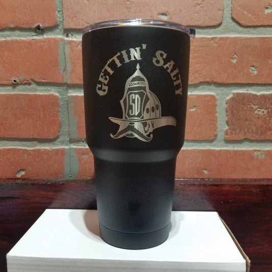 Gettin' Salty 30 oz Polar Tumbler | Firefighter Tumbler alternate view