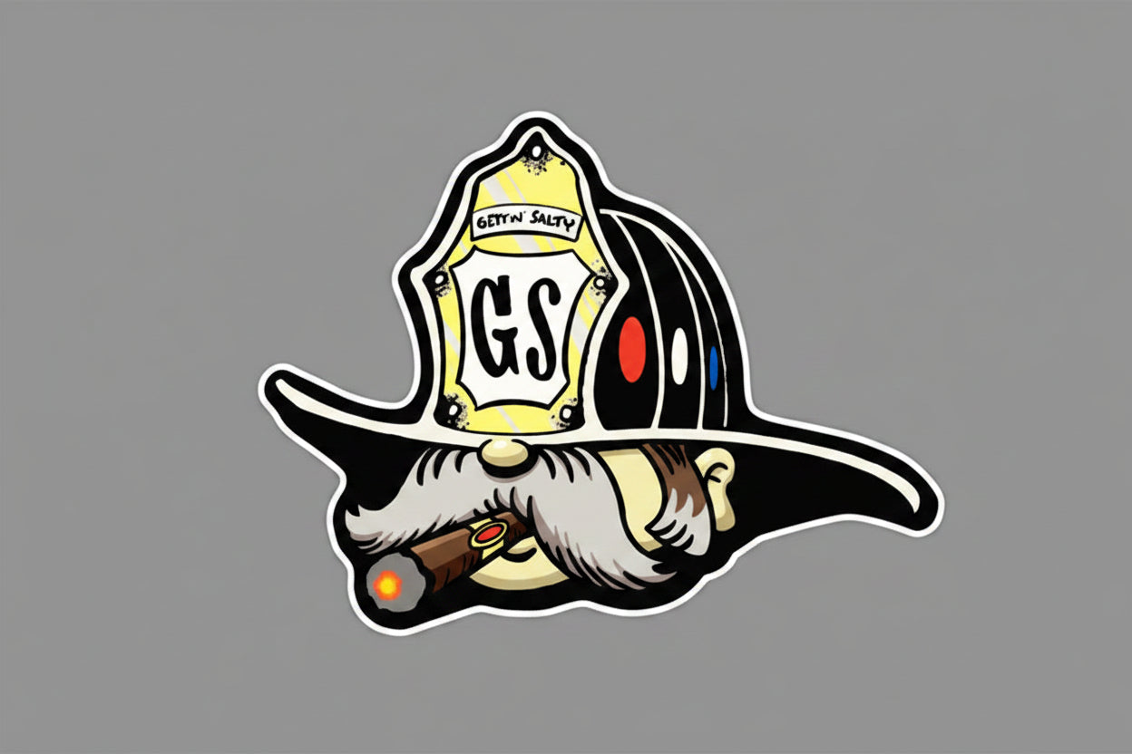 Classic Gettin Salty Dog Cigar Sticker