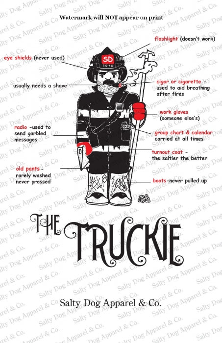 Truckie Firefighter Artwork Print
