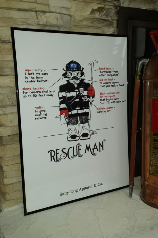 Rescue Man Fire Print alternate view