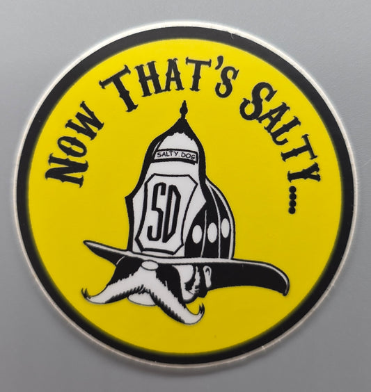 Now Thats Salty Yellow Helmet Decal-Closeout