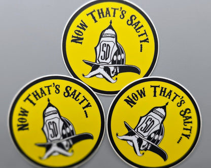 Now Thats Salty Yellow Helmet Decal-Closeout