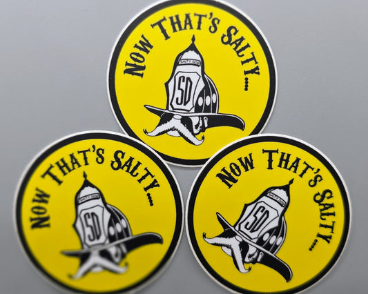 Now Thats Salty Yellow Helmet Decal-Closeout alternate view