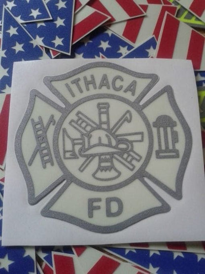 Maltese Cross 6" window decal