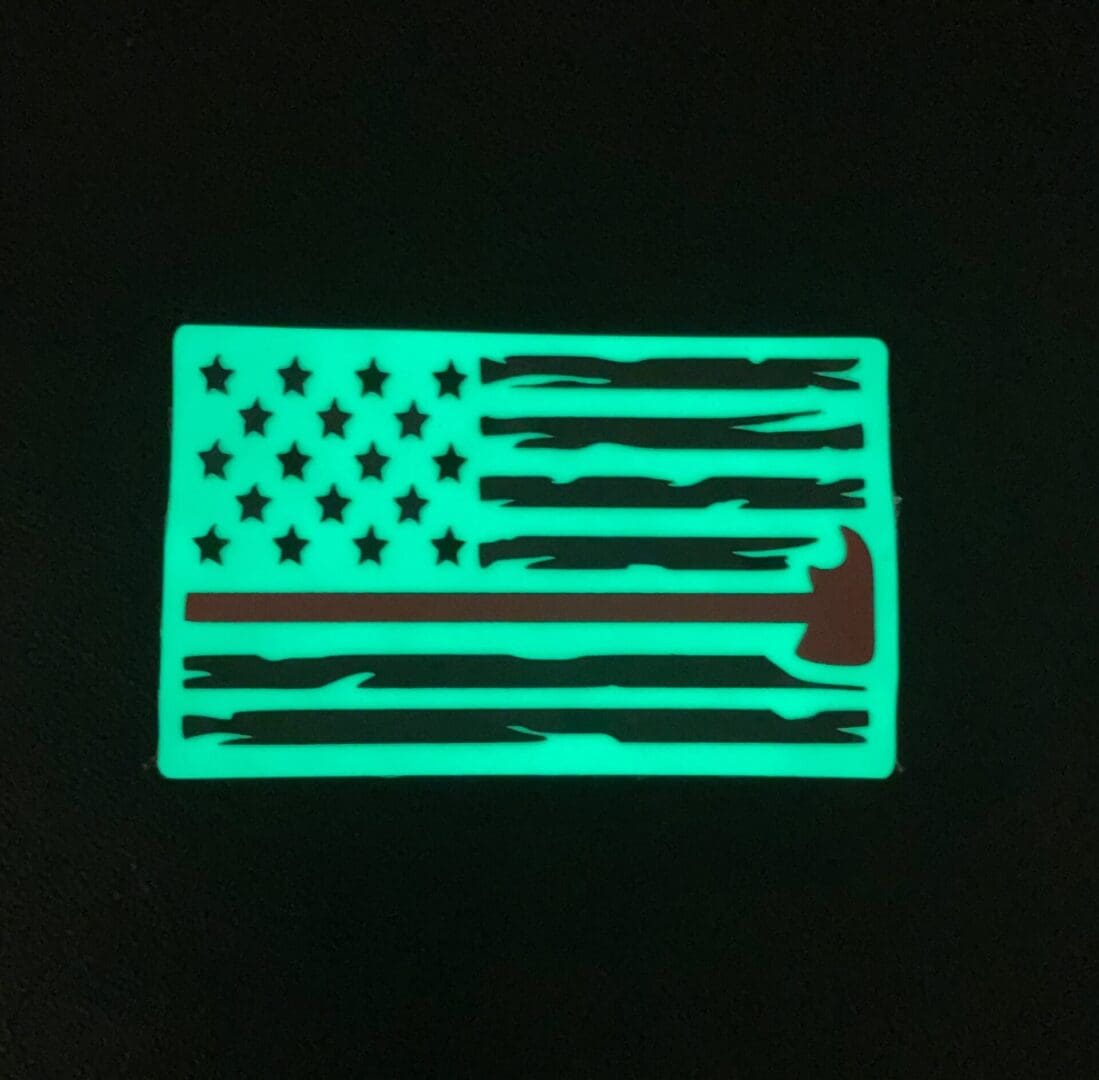 Flag Tattered With Axe
