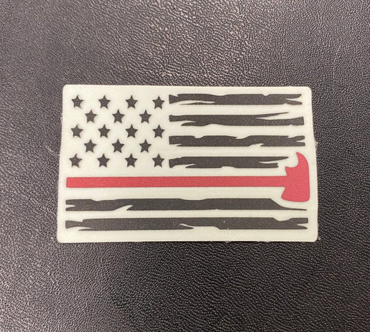 Flag Tattered With Axe