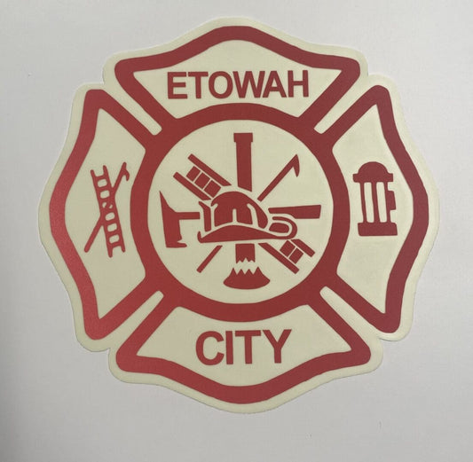 Maltese Cross 6" window decal