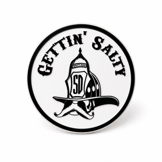 Gettin Salty White Helmet Decal alternate view