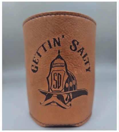 Gettin Salty Beer Koozie | Firefighter Can and Bottle Cooler
