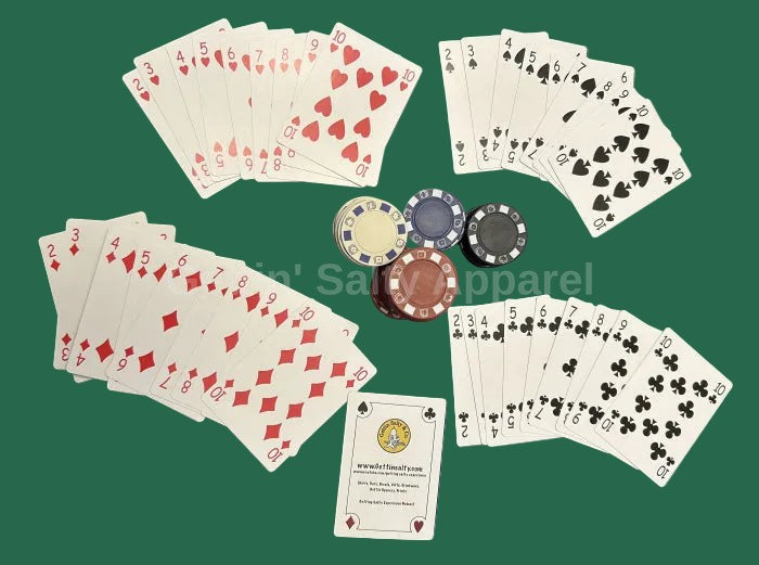 Playing cards and poker chips 