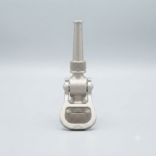 Historic Chrome Fire Hose Nozzle Bottle Opener | Firefighter Bottle Opener alternate view
