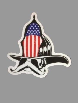 STtcker with American flag design 