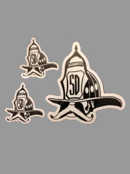 Helmet logo car decal and sticker. Gettin' Salty firefighter