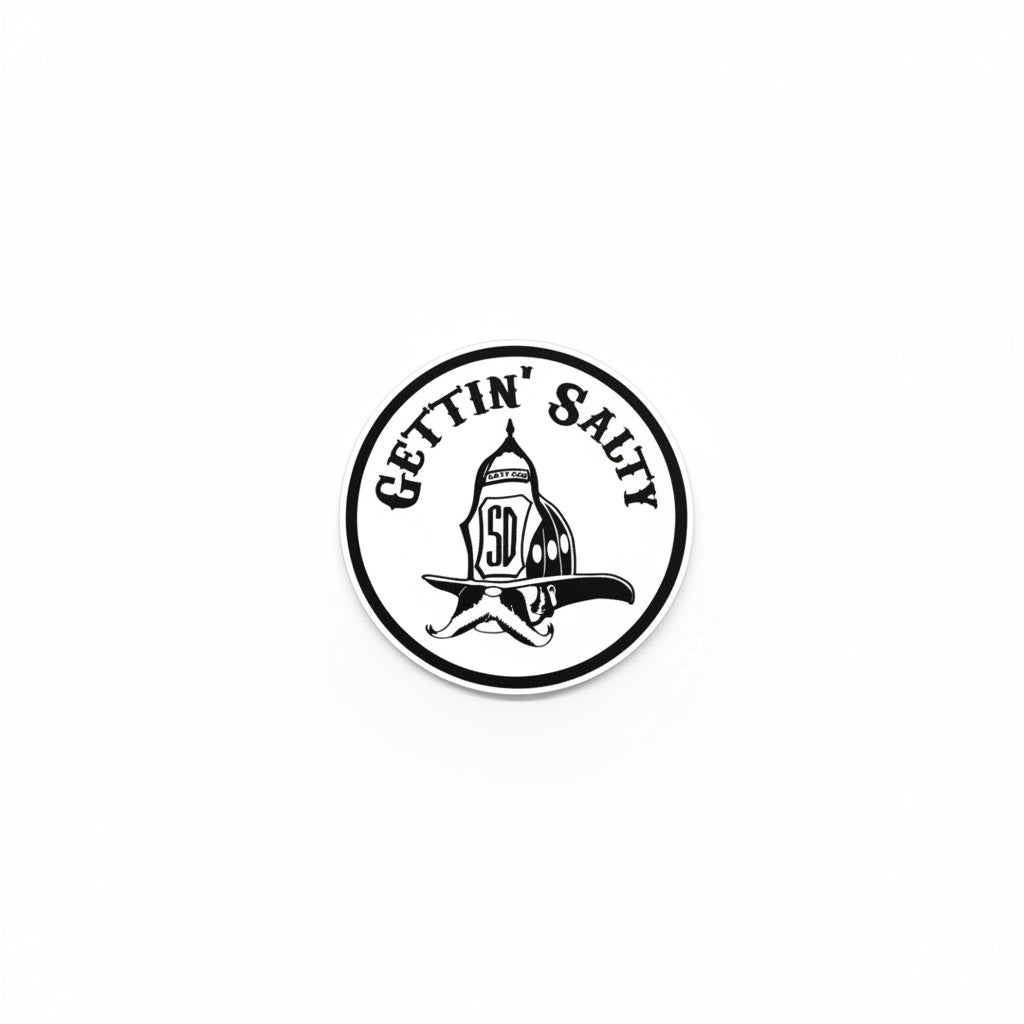 Gettin Salty White Helmet Decal
