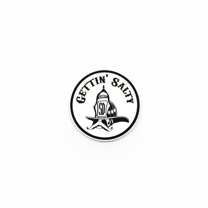 Gettin Salty White Helmet Decal
