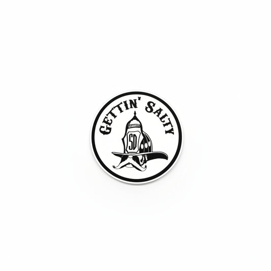 Gettin Salty White Helmet Decal