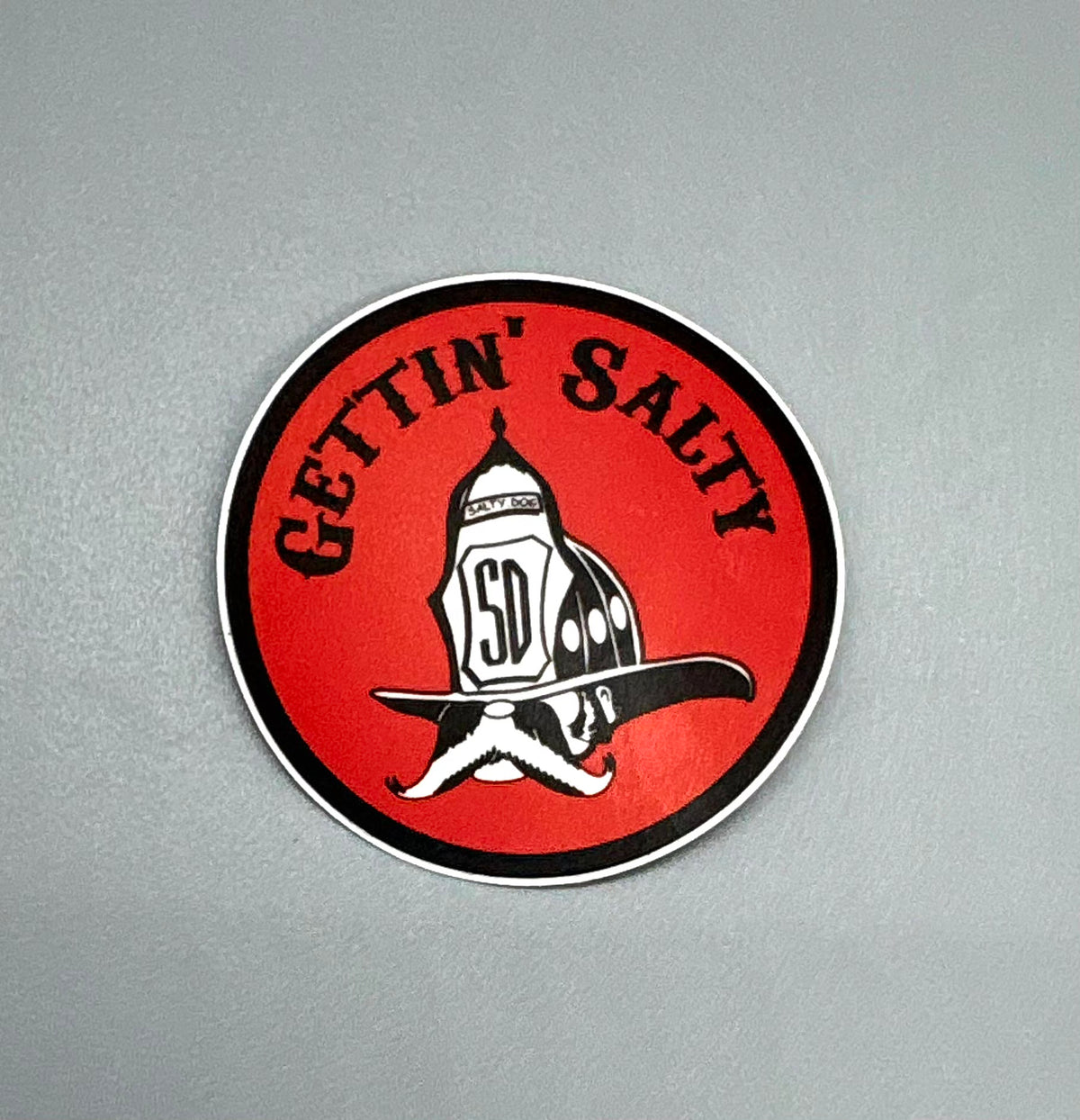 Gettin Salty Red Helmet Decal