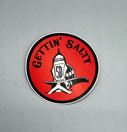 Gettin Salty Red Helmet Decal
