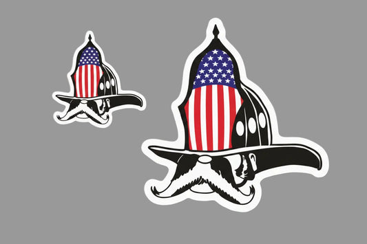Two decals with American flag design o