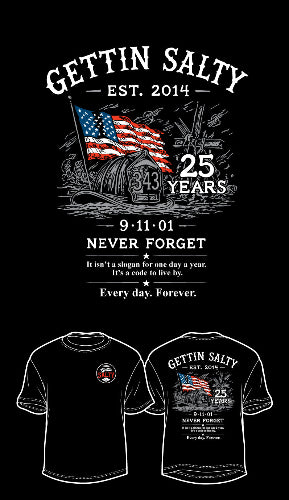 9/11 Never Forget Shirt | 25th Anniversary Firefighter Tee |Limited Edition