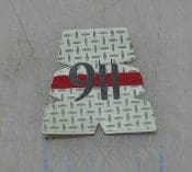 Tetrahedron with Red and Black 911