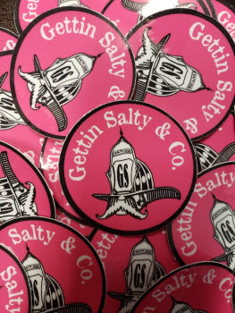 Gettin Salty Pink Helmet Decal