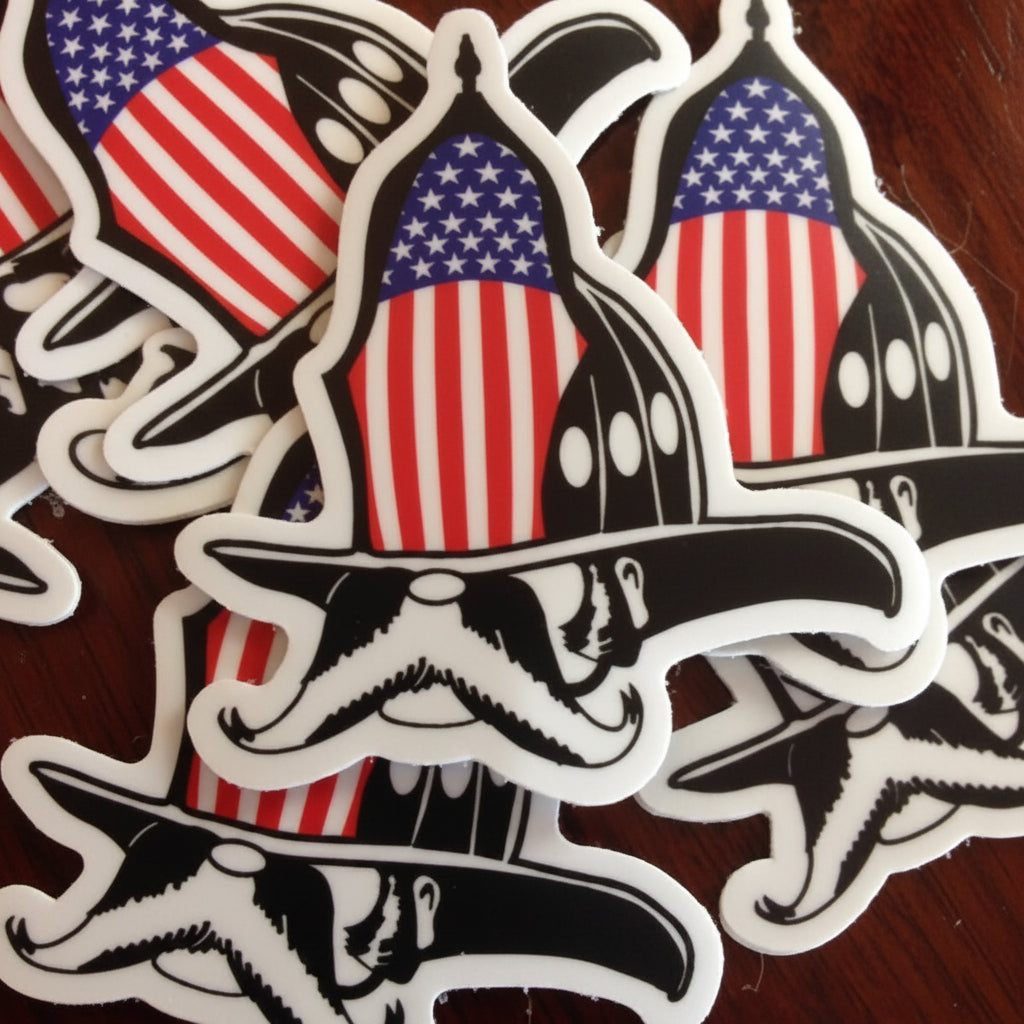 Classic Salty Dog Flag Firefighter Sticker