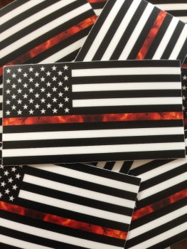 Thin Red Line Firefighter Flag