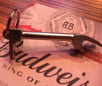 Chrome Halligan Bottle Opener Key Chain