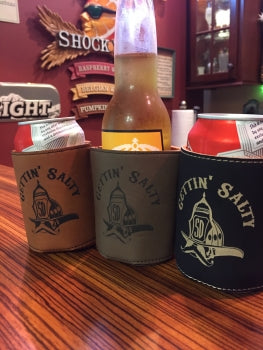 Gettin Salty Beer Koozie | Firefighter Can and Bottle Cooler
