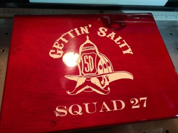 Gettin Salty Rosewood Humidor and Cigar Cutter