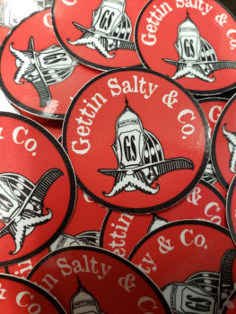 Gettin Salty Red Helmet Decal