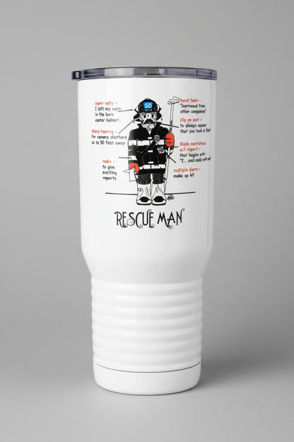 Tumbler with 'Rescue Man' design