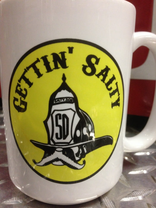 Gettin Salty Yellow Logo Ceramic Coffee Mug