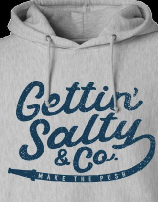 Gettin Salty Vintage Grey Hoodie Sweatshirt