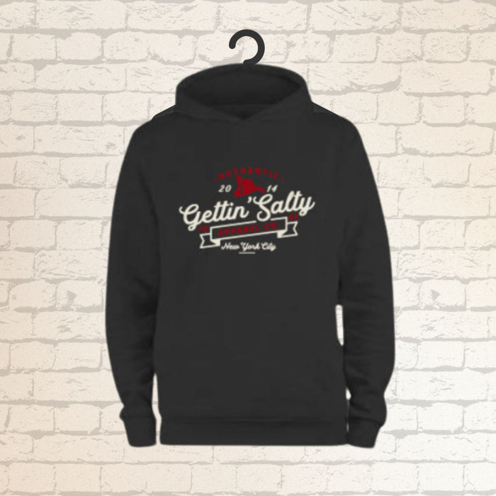 GETTIN SALTY TRADEMARK BLACK HOODIE SWEATSHIRT