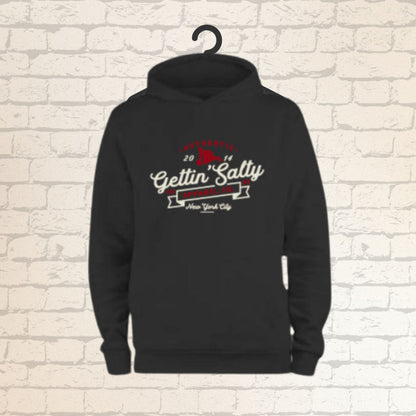 GETTIN SALTY TRADEMARK BLACK HOODIE SWEATSHIRT