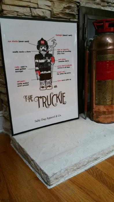 Truckie Firefighter Print