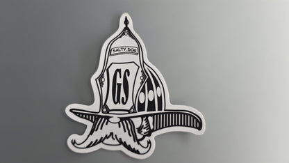 Classic Salty Dog Car Decal