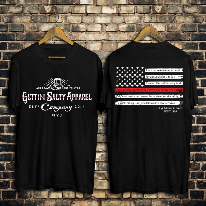 thin red line t shirt