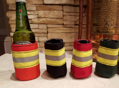 Fire Hose Beer Cozy Set, Beer Cozy