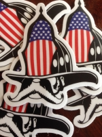 Classic Salty Dog Flag Firefighter Sticker
