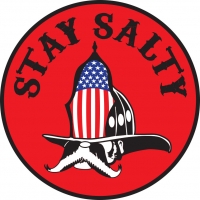 Stay Salty Firefighter Flag Sticker