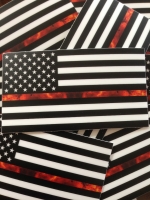 Thin Red Line Firefighter Flag